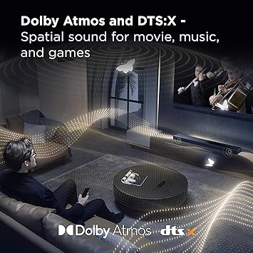 TCL Q65H 5.1 Surround Sound Bar with Wireless Subwoofer for Smart TV | Dolby Atmos DTS:X Calibration | 580W Power Bluetooth Home Theater Speaker with Bass | App Control & Remote Control | Latest Model