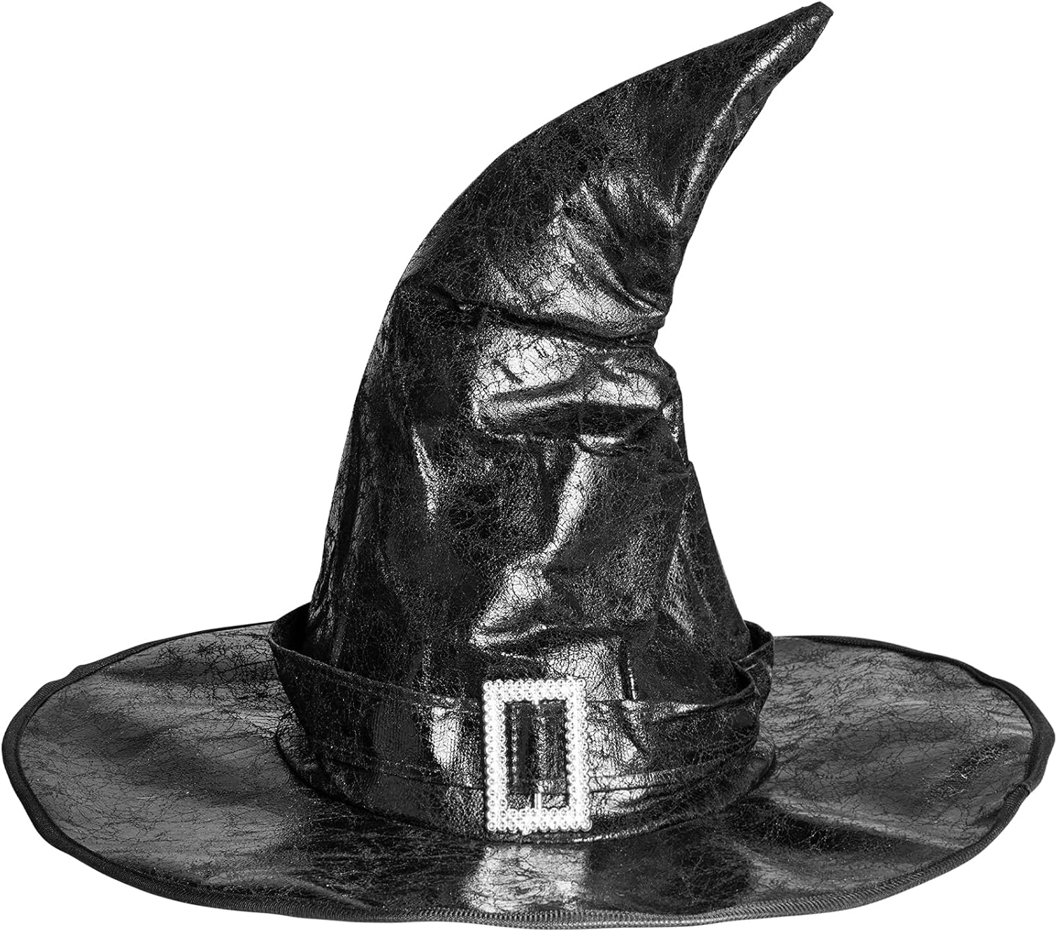 Halloween Witch Hat Women Witch Hat Wide Brim Pointed Black Witch Costume Accessory Hat for Halloween Christmas Party