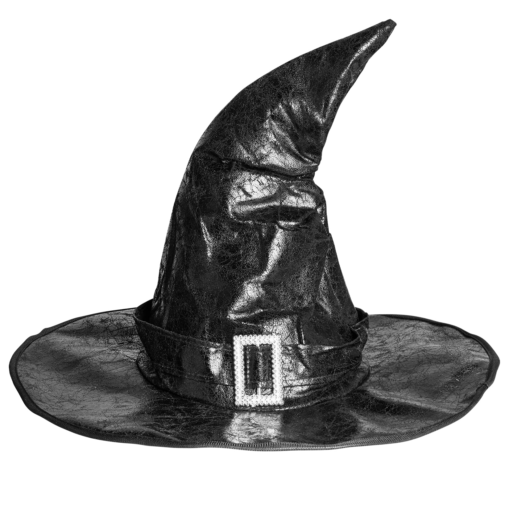 baotongle Halloween Witch Hat Wizard Hat Costume Cosplay Witch Hat Men Women Wide Brim Hat Accessories for Festival Fancy Dress Accessories