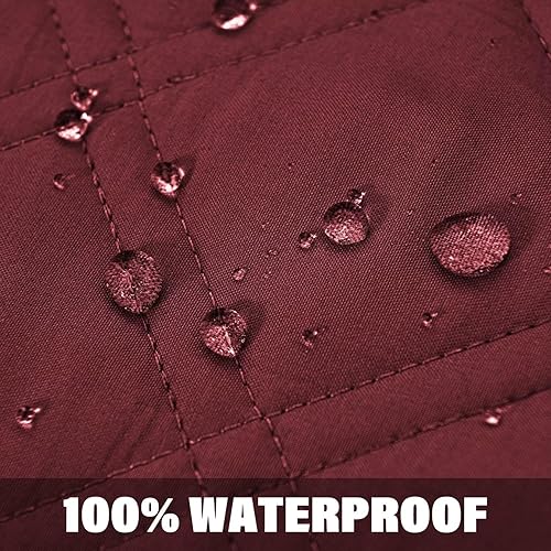 Miniatura 3 de TOMORO Funda antideslizante para sofá, 100 % impermeable, acolchada, protector de muebles con 5 bolsillos de almacenamiento, funda de sofá para