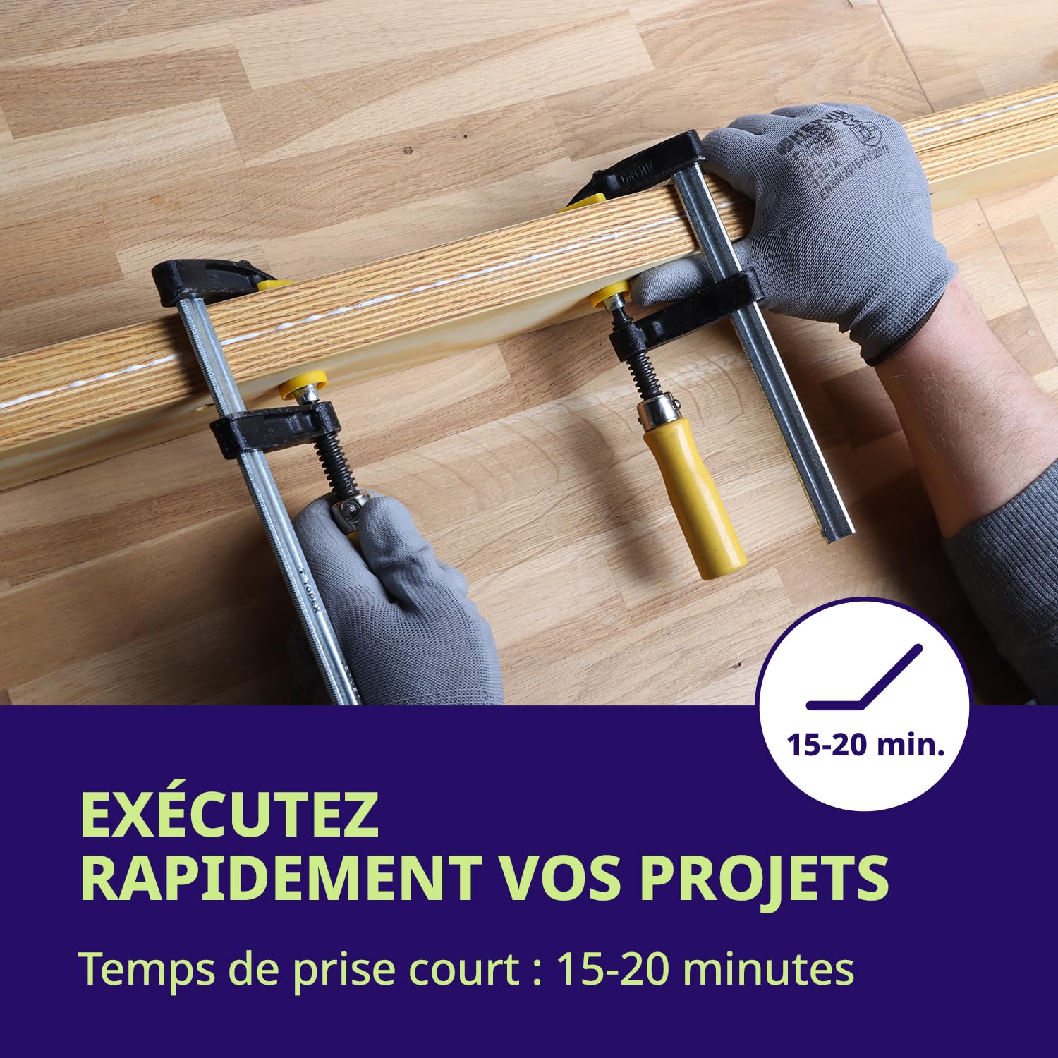 POINT Colle à Bois – Colle Extra Forte D3-PVA 5 kg – Résistante à l’Humidité pour les Meubles, le Bois Dur, le Contreplaqué – Transparente à prise complète en 24 heures