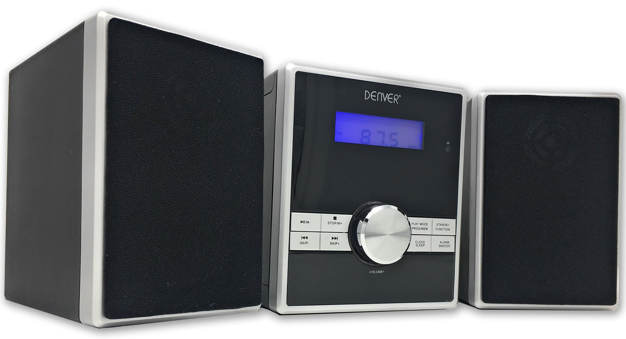 Denver Système micro audio MCA-230 avec radio PLL-FM, lecteur CD et entrée AUX, noir/argent