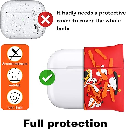 Miniatura 5 de Mulafnxal Funda para Airpod 3 de 3ª generación de dibujos animados 3D Kawaii única cubierta de silicona divertida moda divertida diseño de alimentos