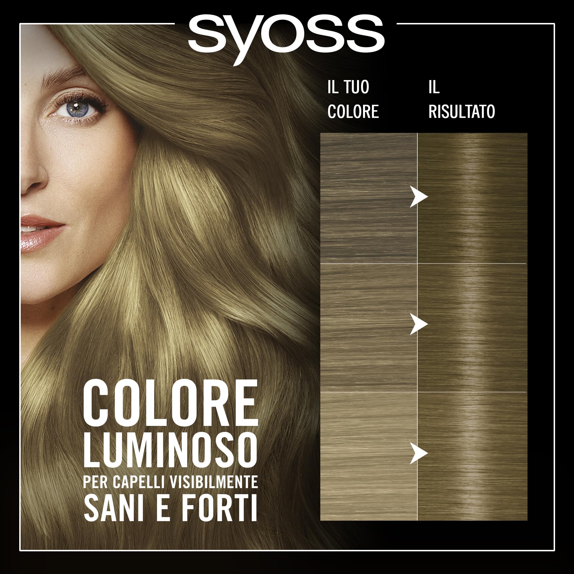 Syoss by Palette Oleo Intense, colorazione permanente, copertura professionale capelli bianchi, 7-10 Biondo Naturale, confezione da 6