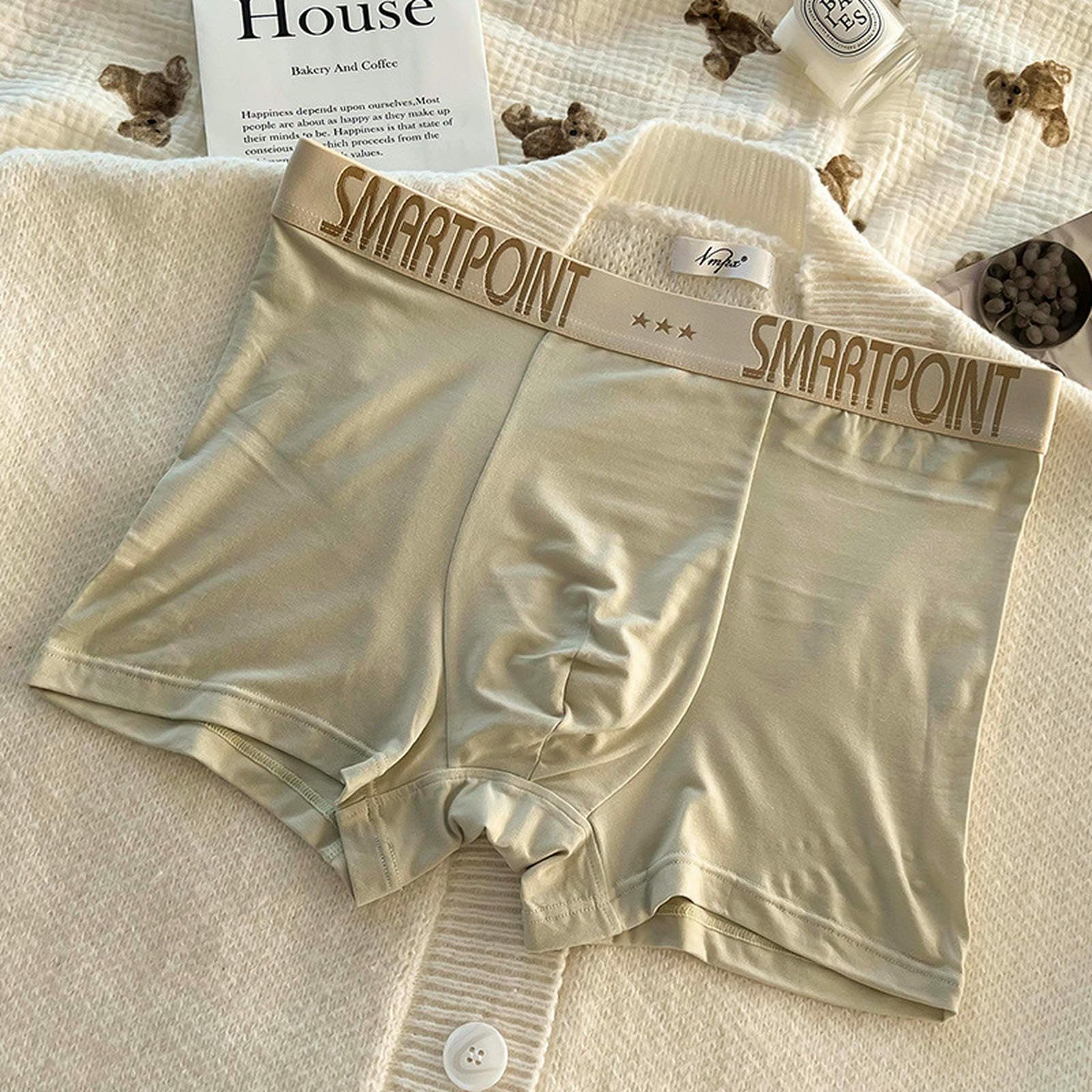 Calzoncillos hombre boxer briefs de tacto suave y gran tamaño pack de 3 bóxers verdes 3XL