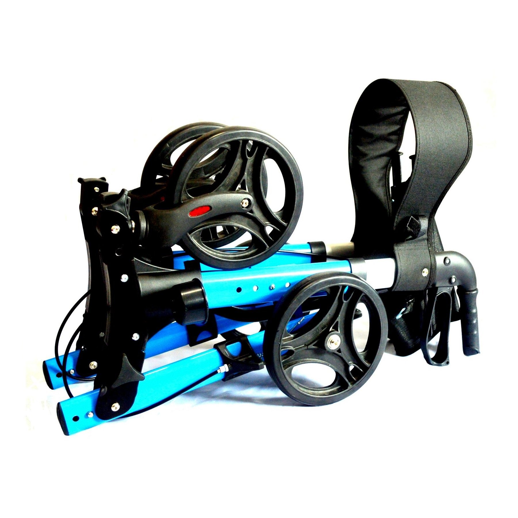 Elite Care X Cruise - Andador plegable ligero y compacto con asiento - Azul