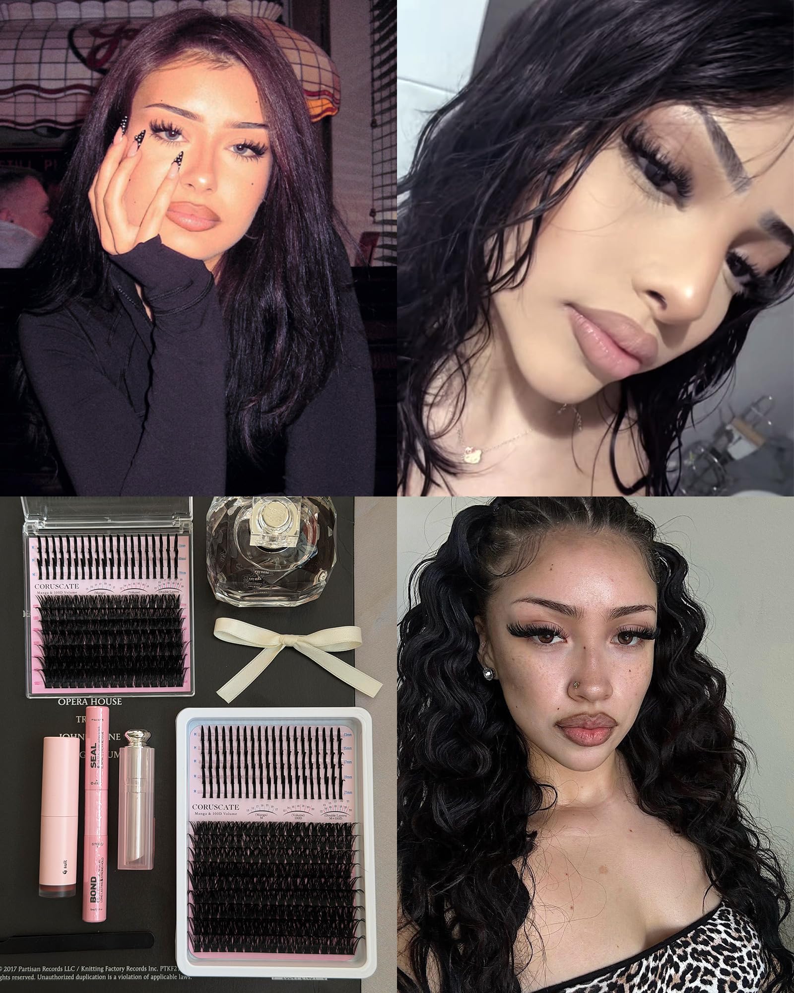 CORUSCATE Brown Lash Clusters with Spikes 60D80D Cluster Eyelash Extensions 12-22mm DIY Spiky Individual Lashes Mega Eyelash Clusters Volume Mink Strip Cluster Lashes: Eyelash Clusters Mini