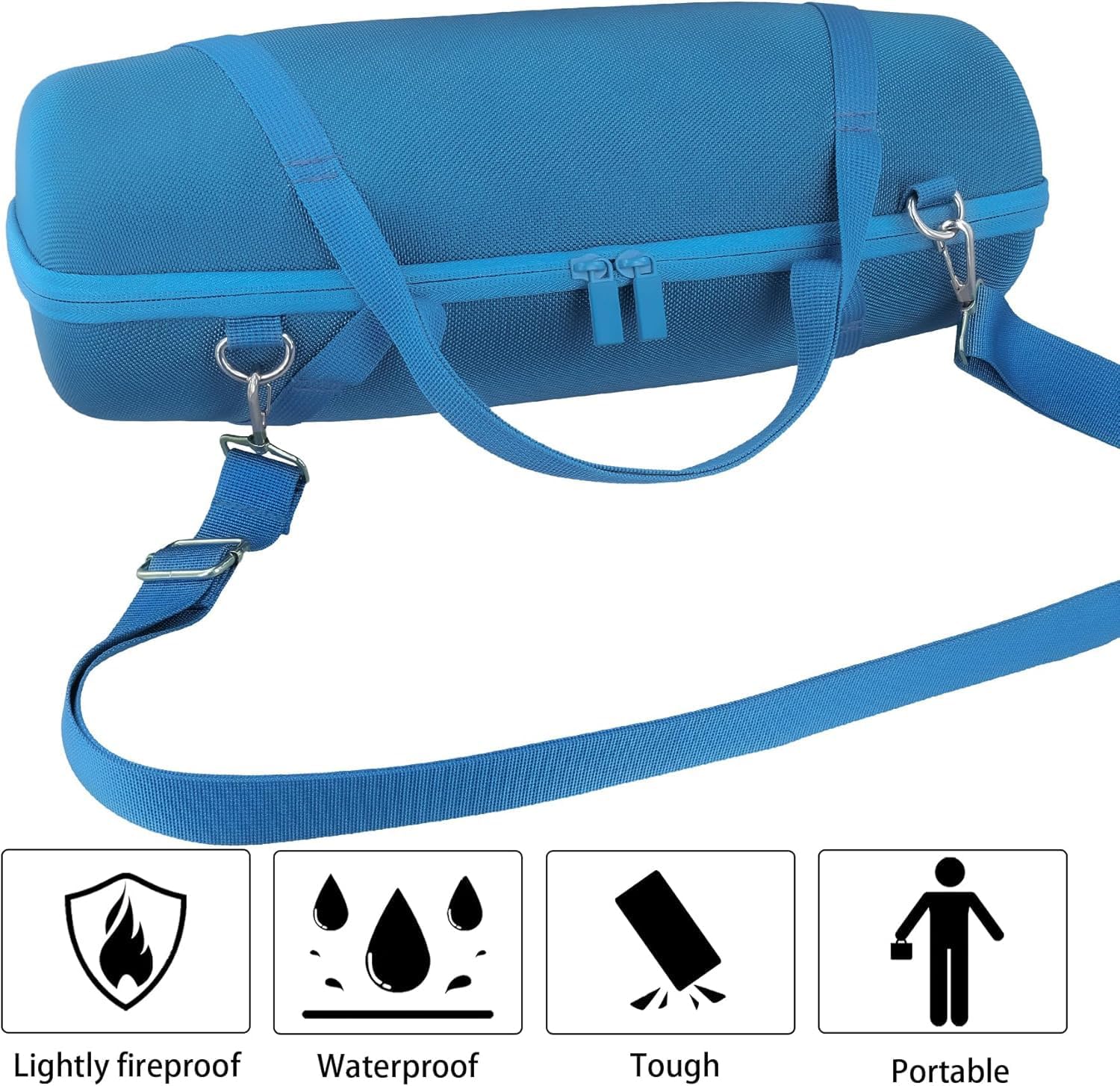 co2CREA Hard Travel Case Replacement for JBL Xtreme 4 Portable Bluetooth Speaker (Blue Case) - Image 6