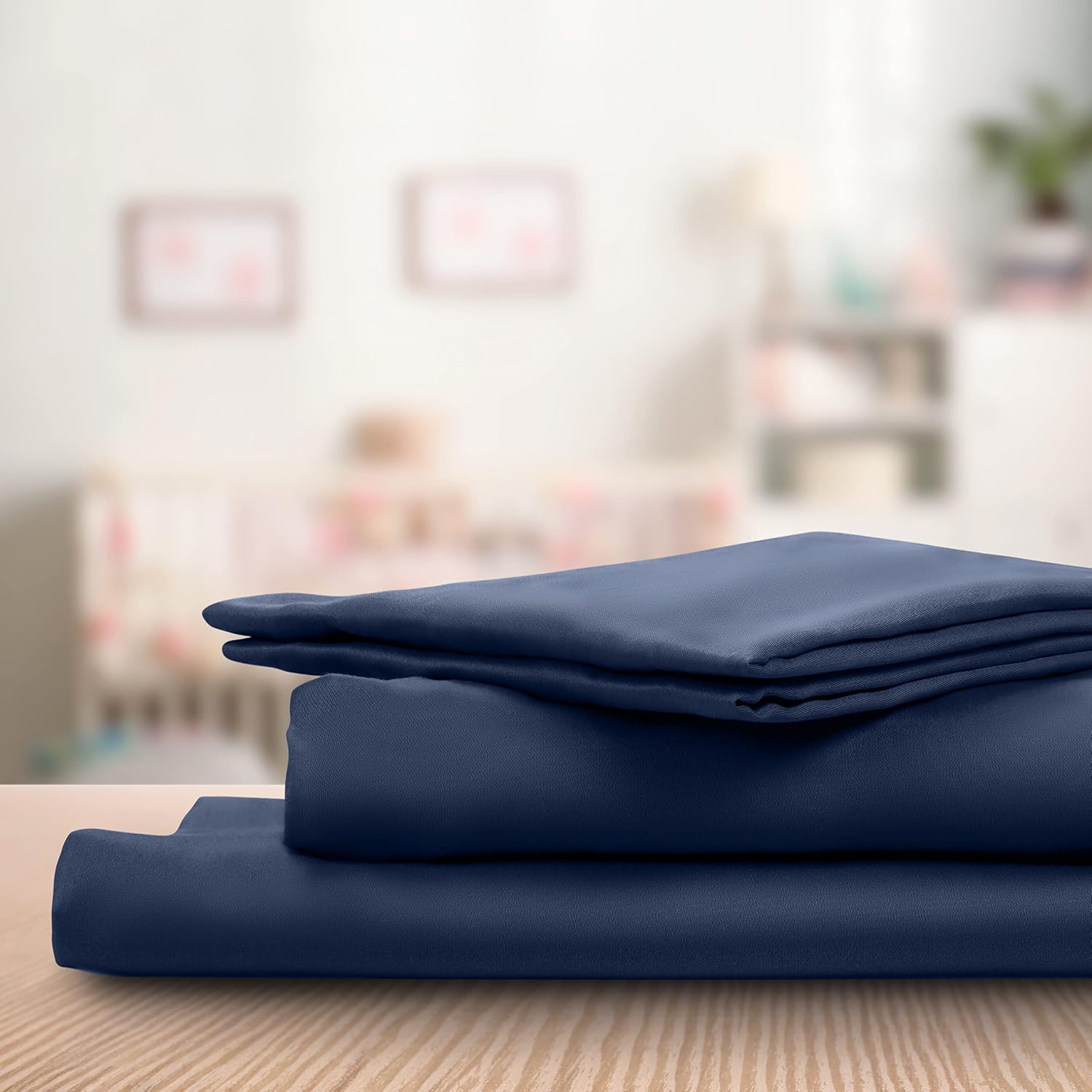 Casa Platino 100% Cotton Full Size Sheet Sets - 4 Piece Full Bed Sheets, Long Staple Combed Cotton Full Size Bed Sheets, Hotel Quality Bedding Sheets & Pillowcases - Denim
