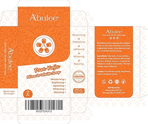 Miniatura 2 de ARBUTEE  Jabón de Látigo de Ácido Kójico Puro para Piel Brillante y Resplandor Manchas Oscuras Rejuvenece Tono de Piel desigual  Máxima Fuerza Sin
