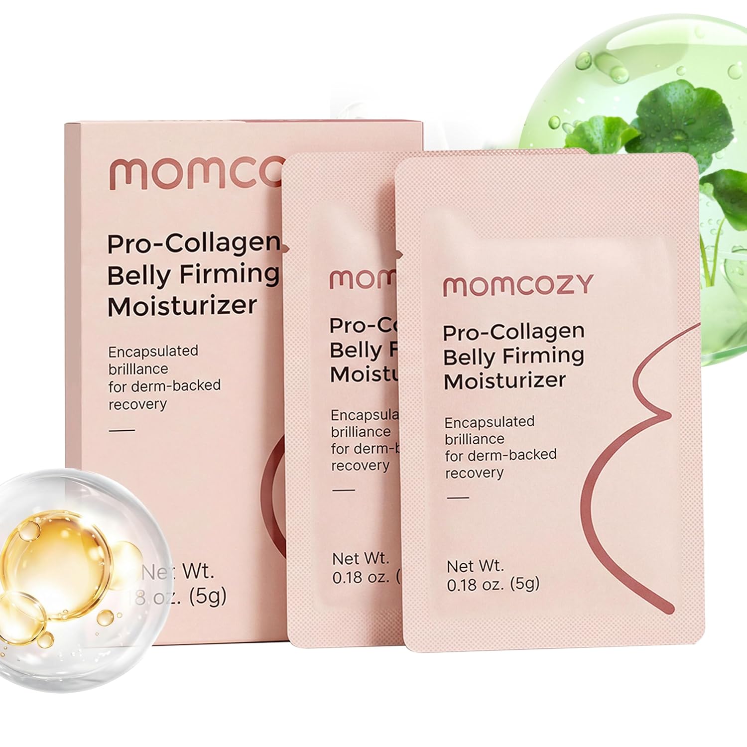 Momcozy Stretch Mark Prevention Cream, Travel Size Belly Moisturizer for Dry Skin, Peptides & Shea Butter, EWG Verified, Dermatologist Tested Maternity Care, 1.06 oz (30g)