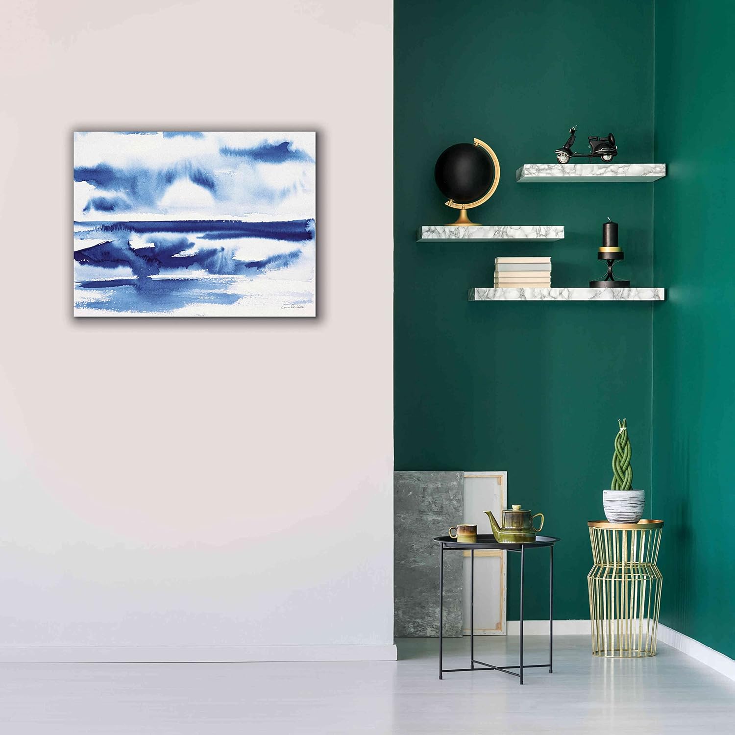 Epic Graffiti 'Ocean Blue II' by Alan Majchrowicz, Giclee Canvas Wall Art, 34"x26"
