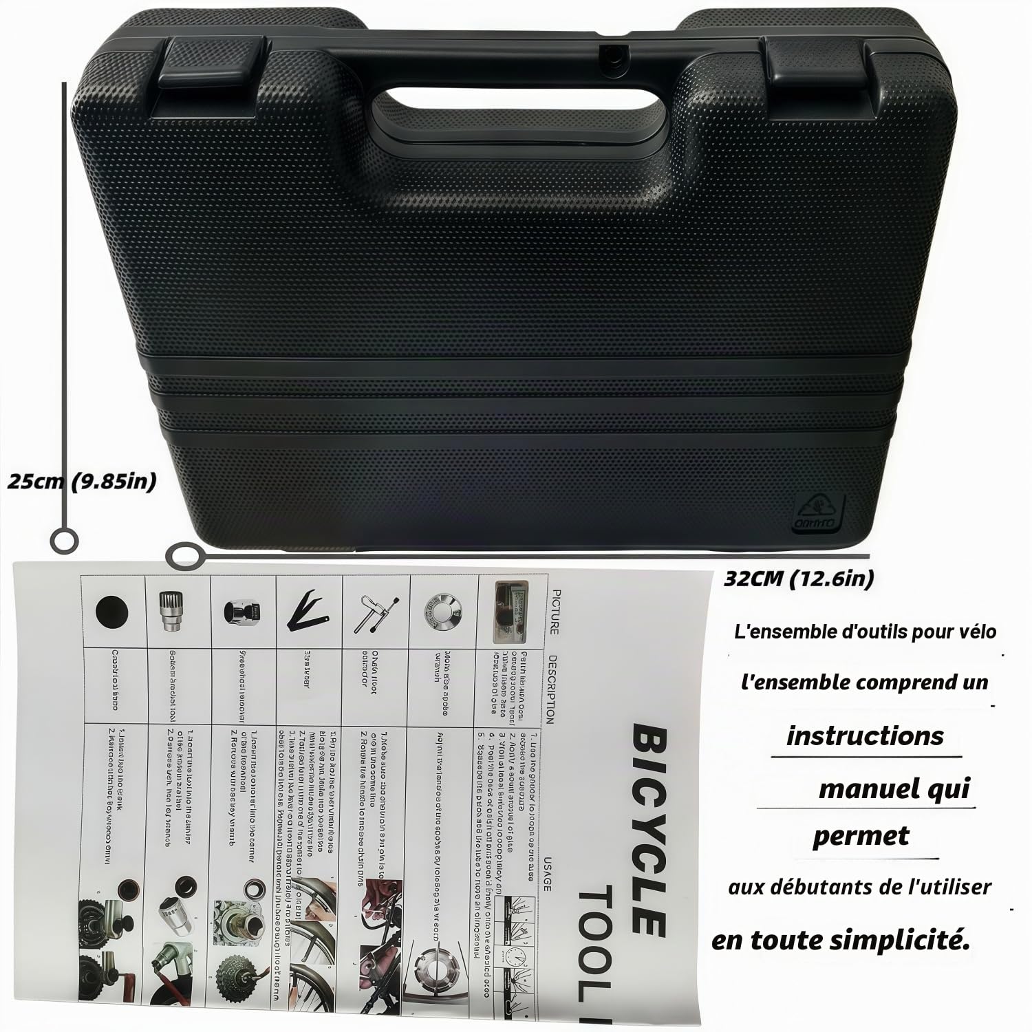 YBEKI Jeu d’Outils Professionnel pour Réparation Vélo - Coffret Complet avec Cliquet pour VTT, Vélo de Route & Électrique - Boîte Rigide - Certifié DIN (Garantie 2 Ans)