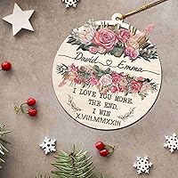 Vista 31 de V VIBEPY All Over Printed, Personalized Couple Ornaments, Christmas Ornaments, Wedding Ornaments, 3.5 Inches 3 Layer Ornaments, Gift for Your