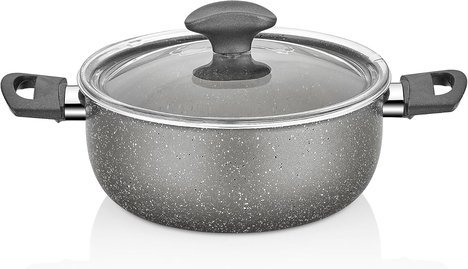 FRED Panela antiaderente de granito com tampa de vidro (6L (... - imagem principal do produto