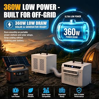 Portable Split Air Conditioner 3000 BTU, Camping AC Unit RV [Energy Class A]