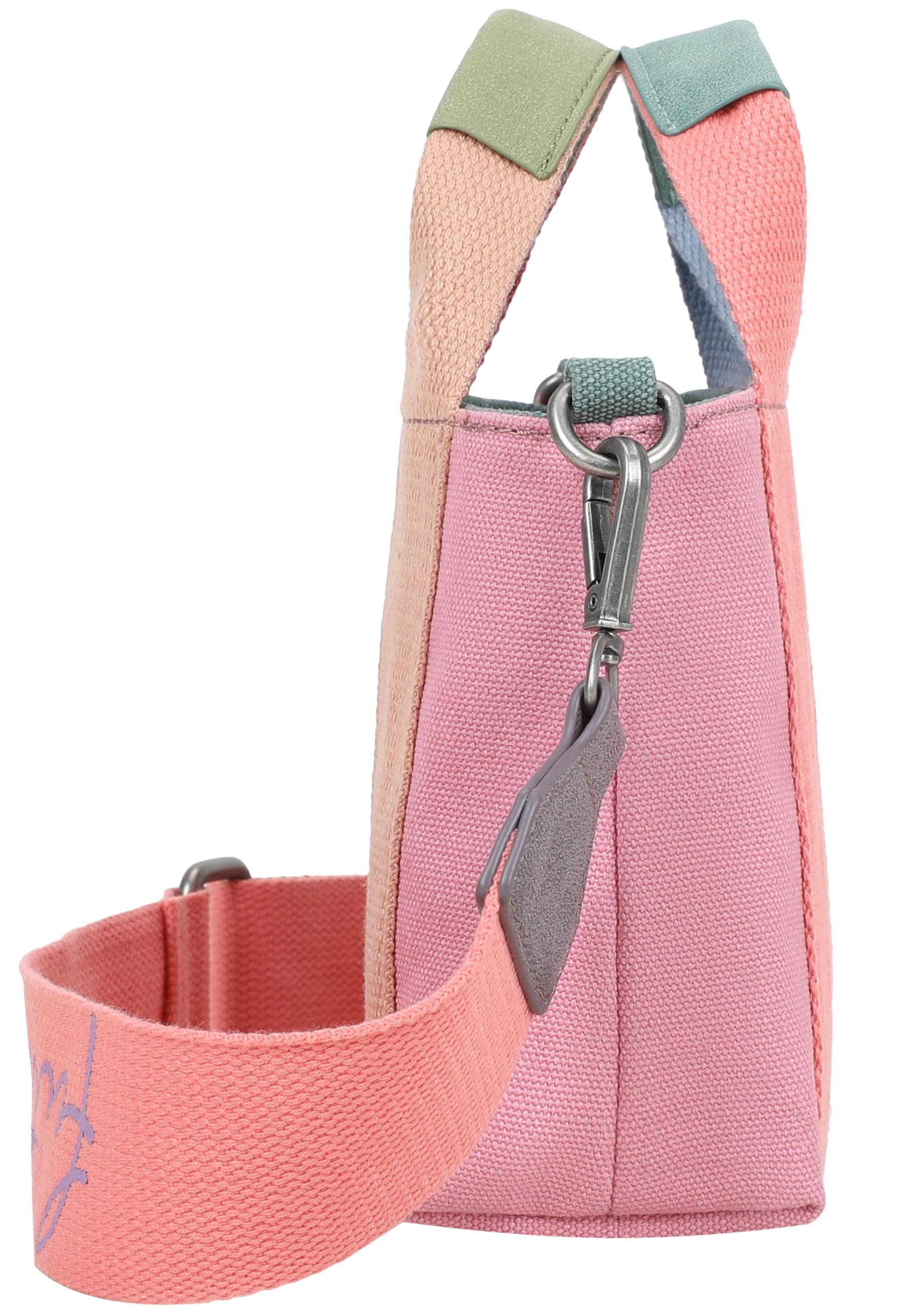 Fritzi Bini Limited Multi Crossbody Umhängetasche mit Reißverschluss und verstellbarem abnehmbarem Webbing-Schultergurt für Alltag und Freizeit 15,5 x 20 x 7 cm, Mehrfarbig