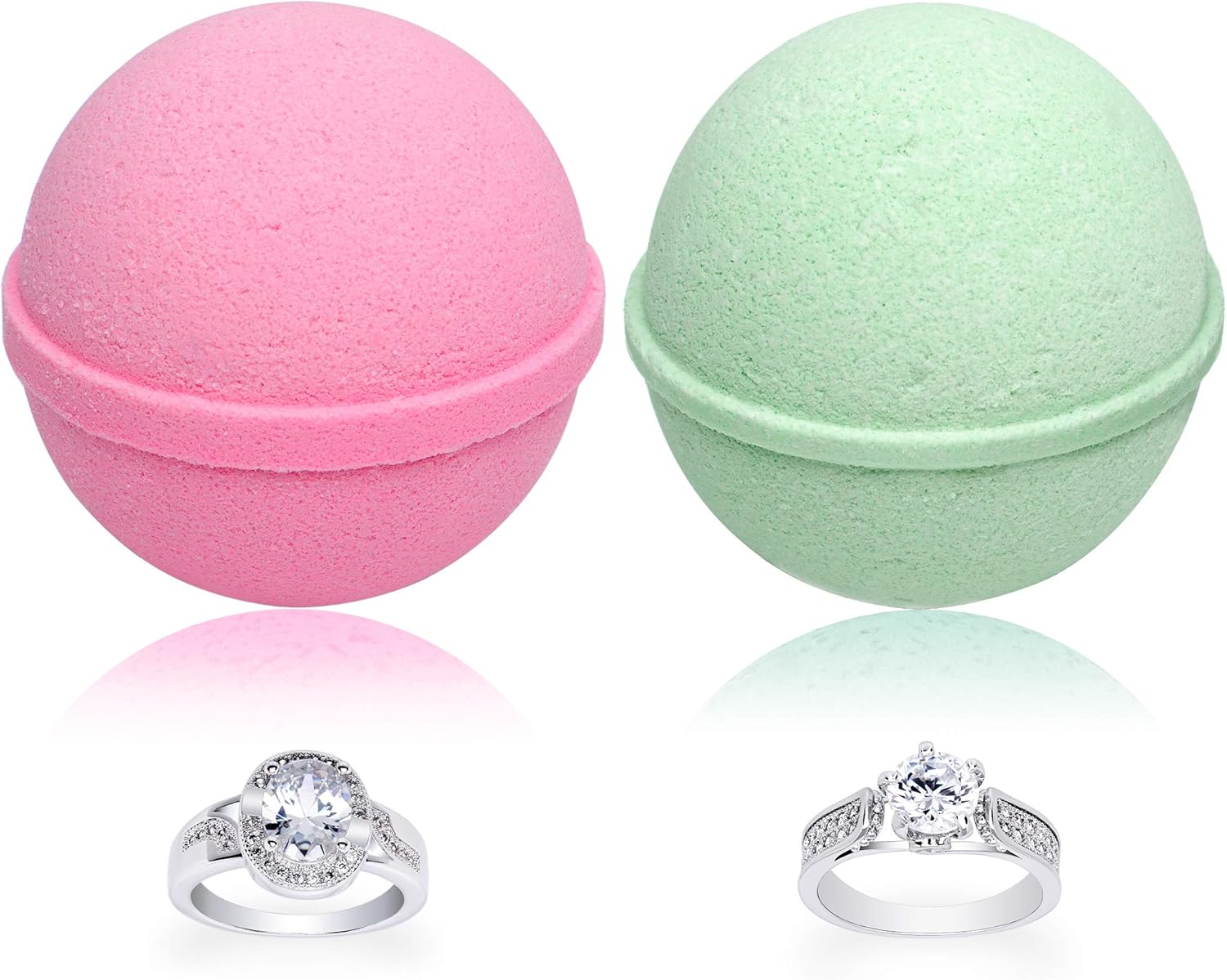 Mermaid Love Potion Bath Bombs Gift Set of 2 with Size 7 Ring Surprise Inside Each Made in USA - Image 3