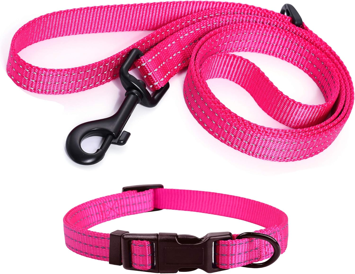 Mile High Life Reflective Dog Collar Leash Set Small Dog Collar Leash Set