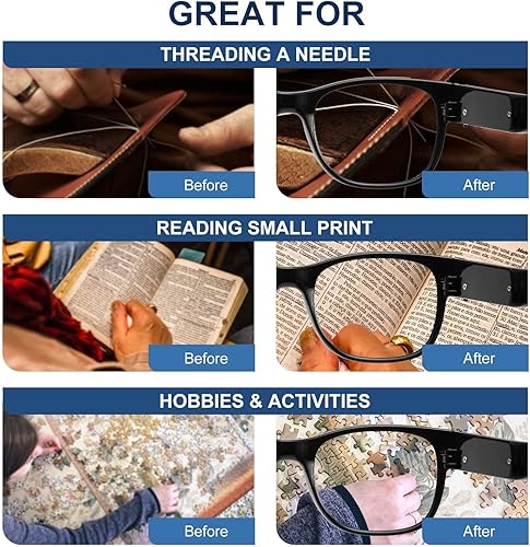 Miniatura 3 de OKH Reading Glasses with Lights, Bright LED Readers, USB Rechargeable Flashlight Eyeglasses for Men Women