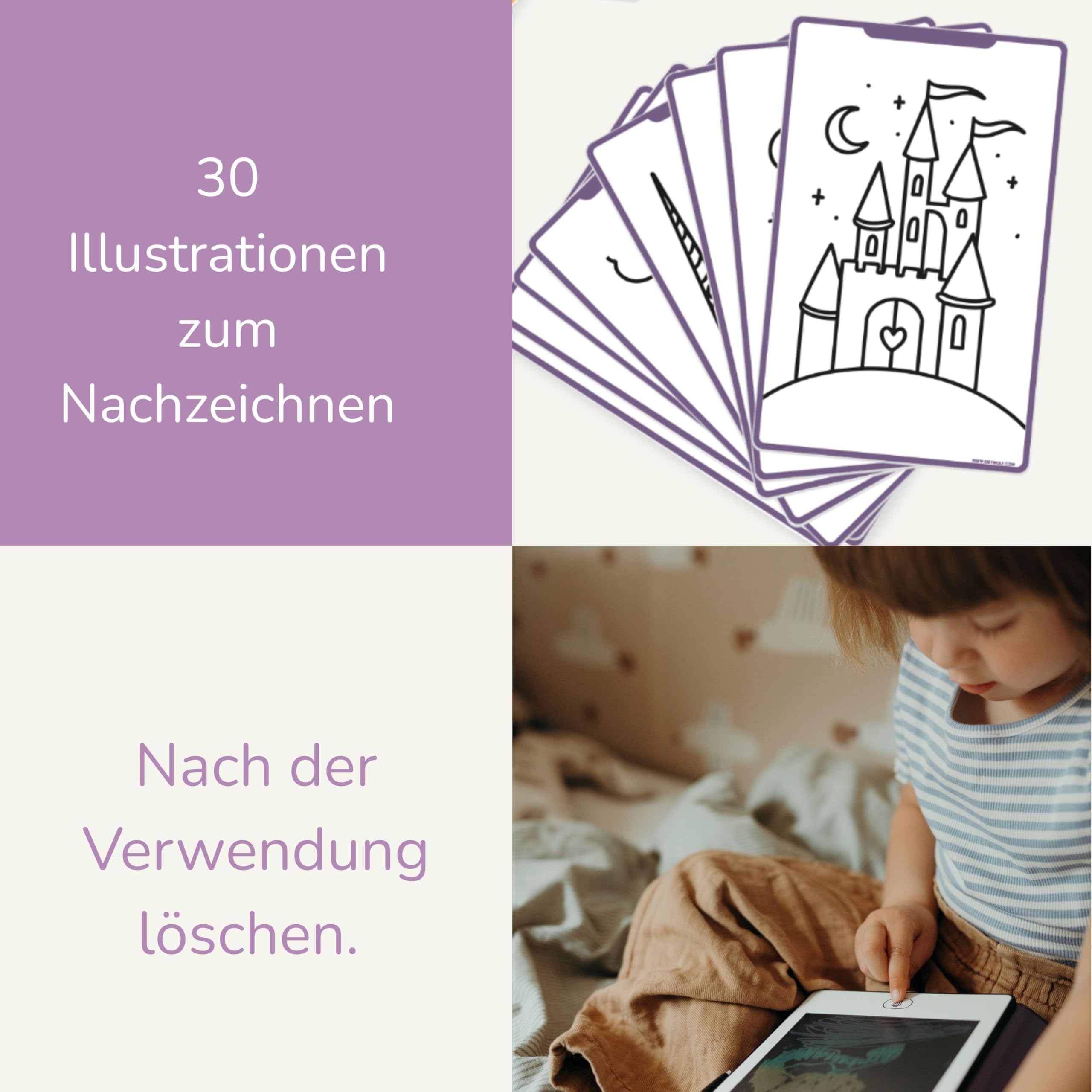 KIDYDRAW-MINI Zeichenbrett 30 Prinzessin