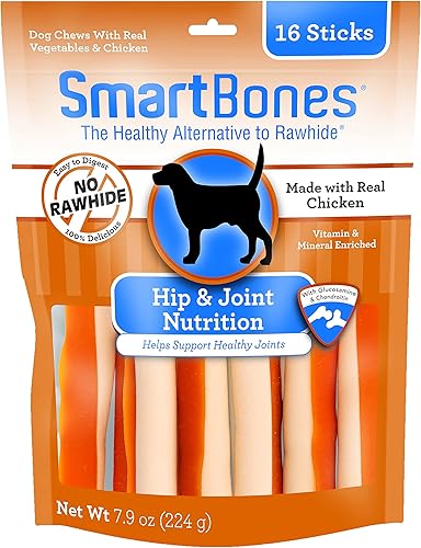 Miniatura 2 de SmartBones Chicken Dog Chews Hip Joint (16 palitos) y SmartSticks - Masticables para perros con mantequilla de maní (10 unidades)