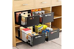 2-Pack Pull Out Shelf for Pantry: Maximize Kitchen and Bathroom Storage