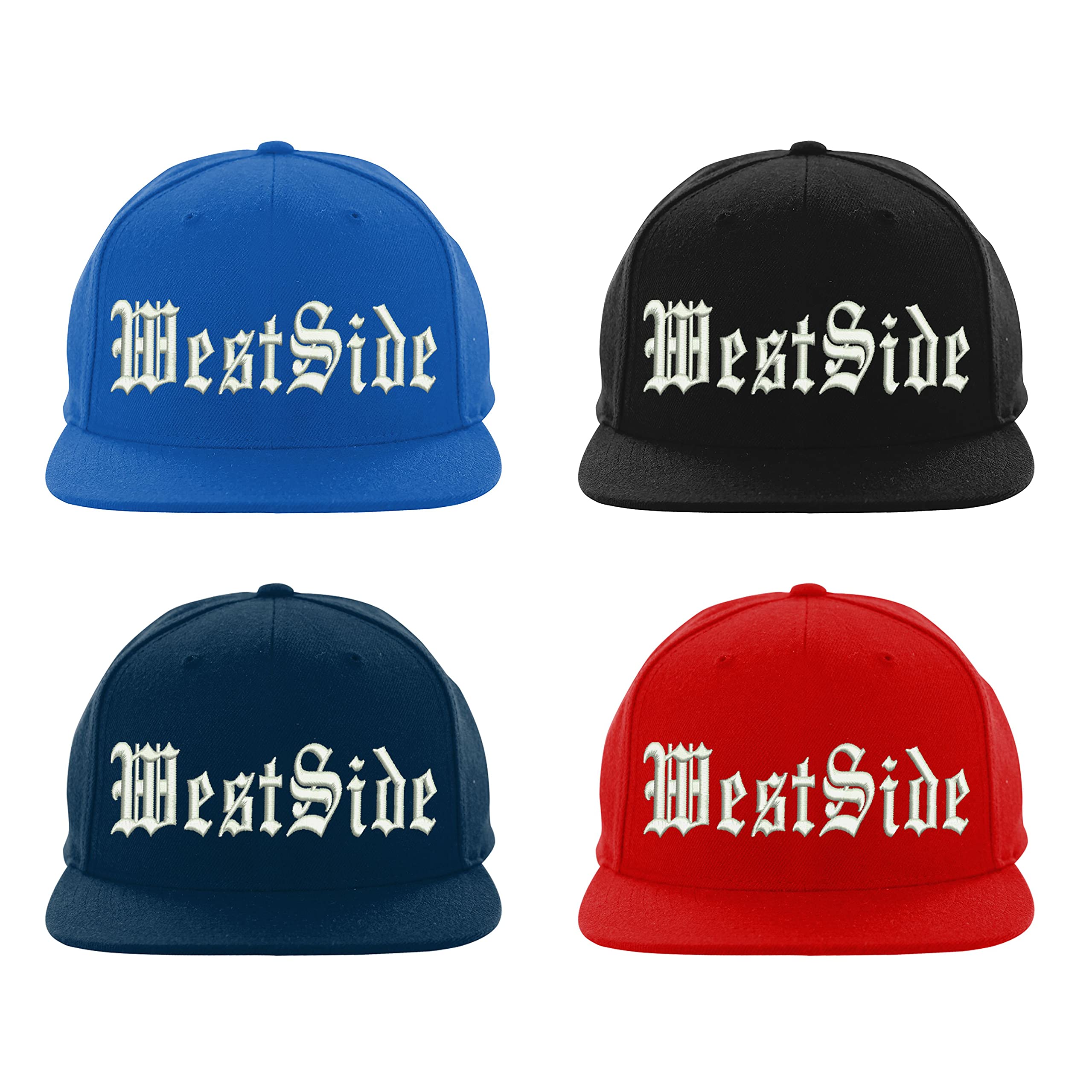 Embroidered West Side Snapback, Hip Hop Sullen East Coast Summer Beach Gift Cap Hat (Black)