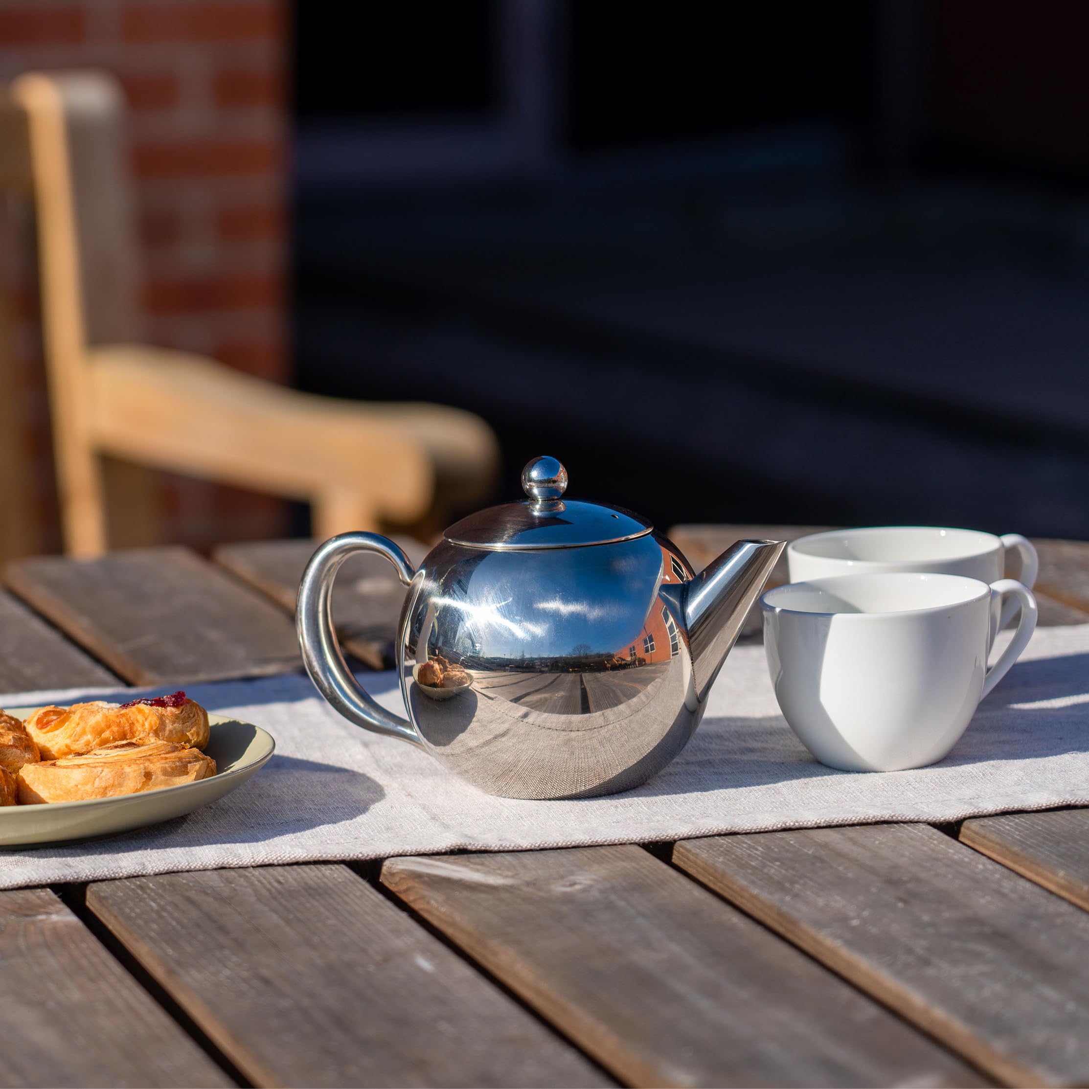 Amazon.com | Café Ole RT-050X Rondeo Stainless Steel Tea Pot Easy