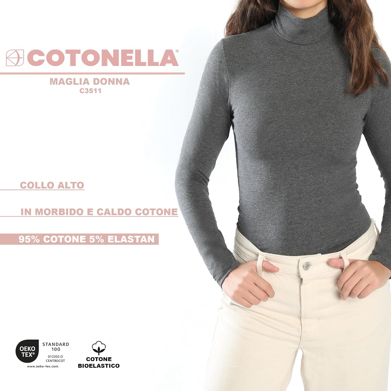 Cotonella Débardeur Col Haut Sans Manches - Coton Élastique Confortable Femme