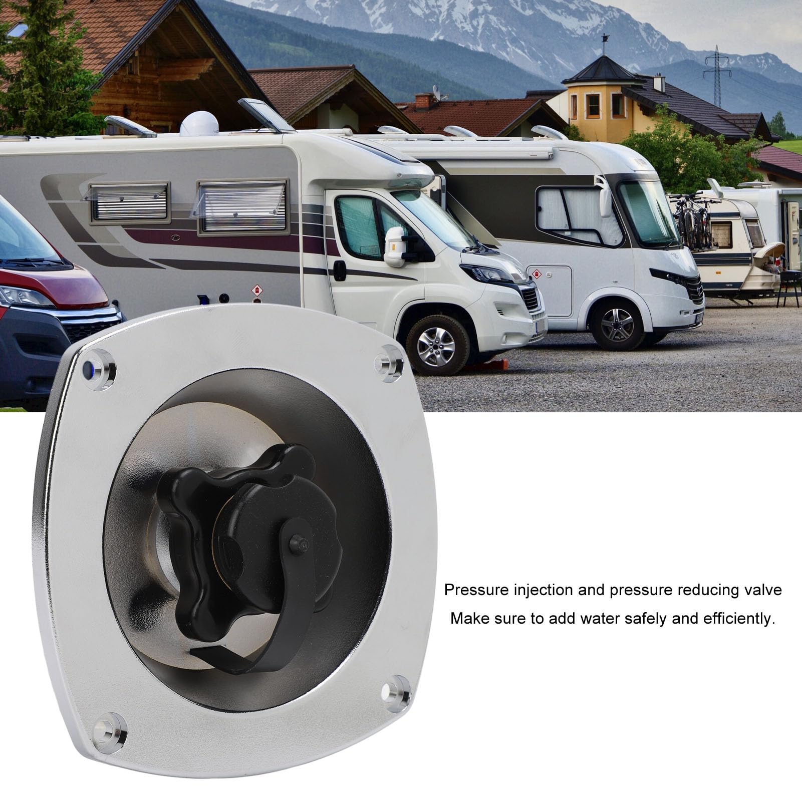 Prise D’eau Camping-car Avec Clapet Anti-retour Et Raccord Rapide – Remplissage Durable, Laiton, Compatible 3/4 NH Vers 1/2 NPT