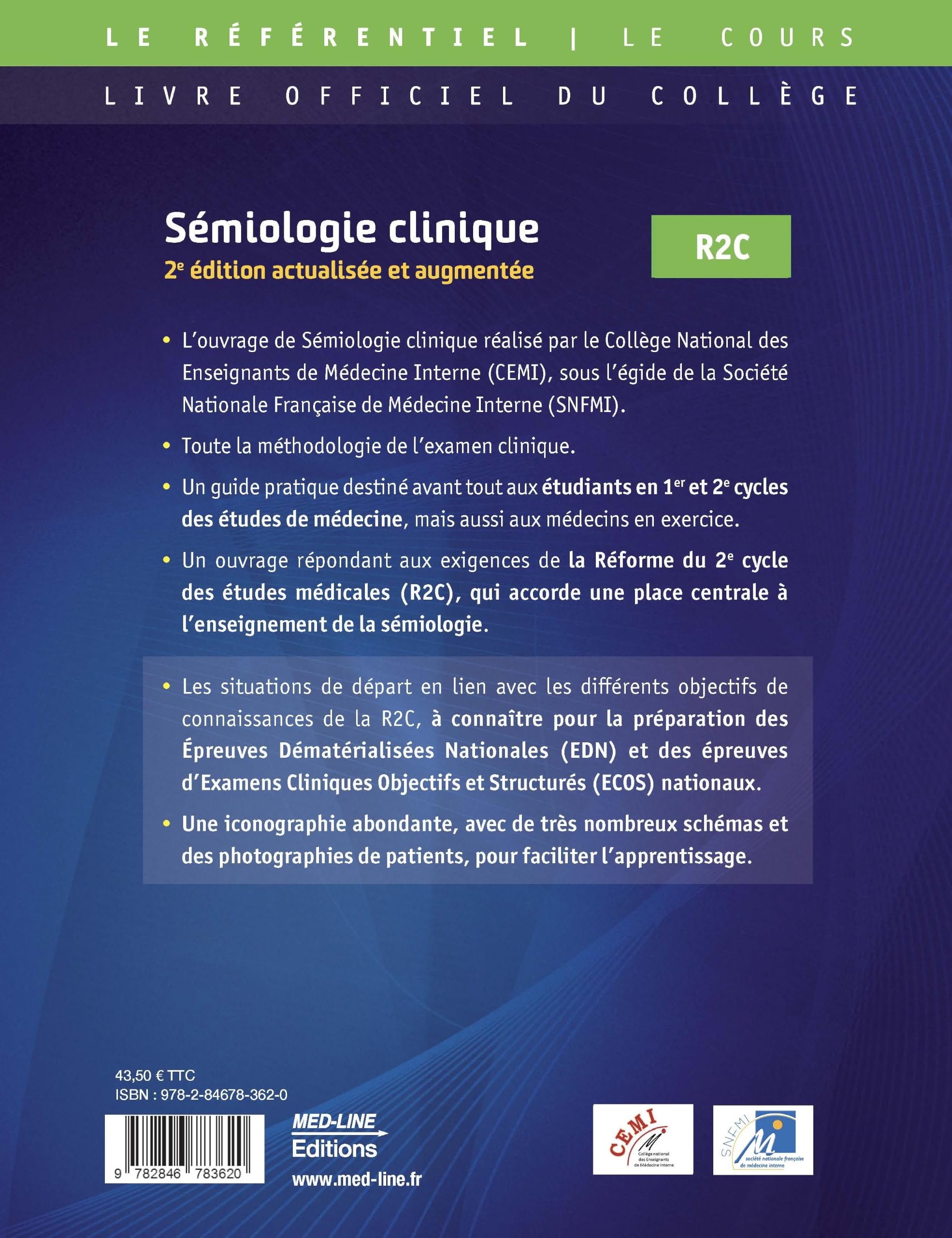 Sémiologie clinique: Livre officiel du Collège R2C