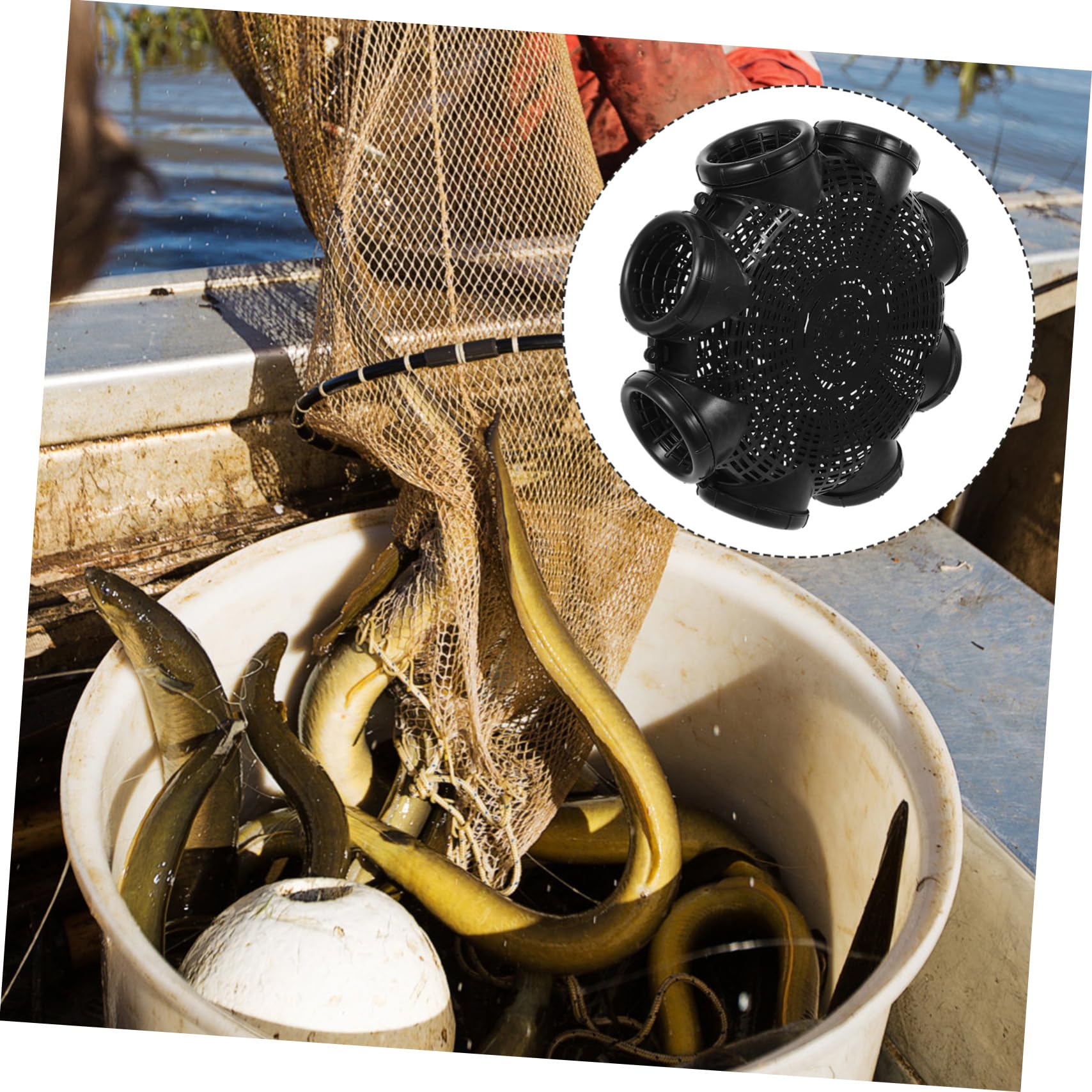 Toyvian Fischfalle Material Tragbarer Köderkäfig für Effektives Angeln Leicht mit Durchdachtem Design für Besseren Fischfang für Outdoor