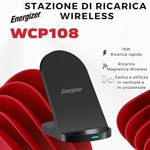 Miniatura 8 de Energizer Soporte de carga inalámbrico máximo de 15 W  Cargador rápido de doble bobina para escritorio  7.5W para iPhone 15141312 y 15W para