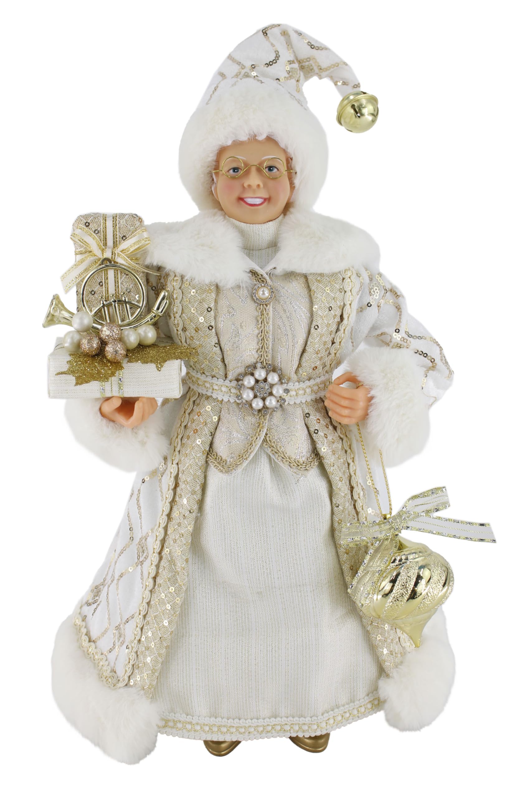 Windy Hill 166306MS Mme Claus Ivoire et doré 40,6 cm