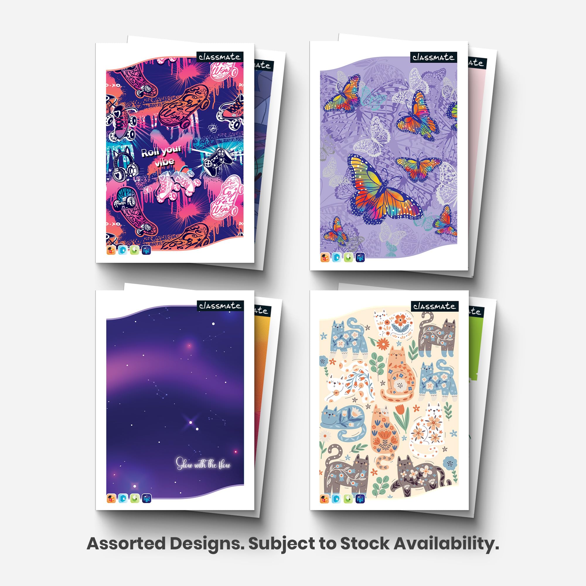 Classmate Long Notebook - A4, Soft Cover, 304 Pages, Single Line (Pack of 6) 2
