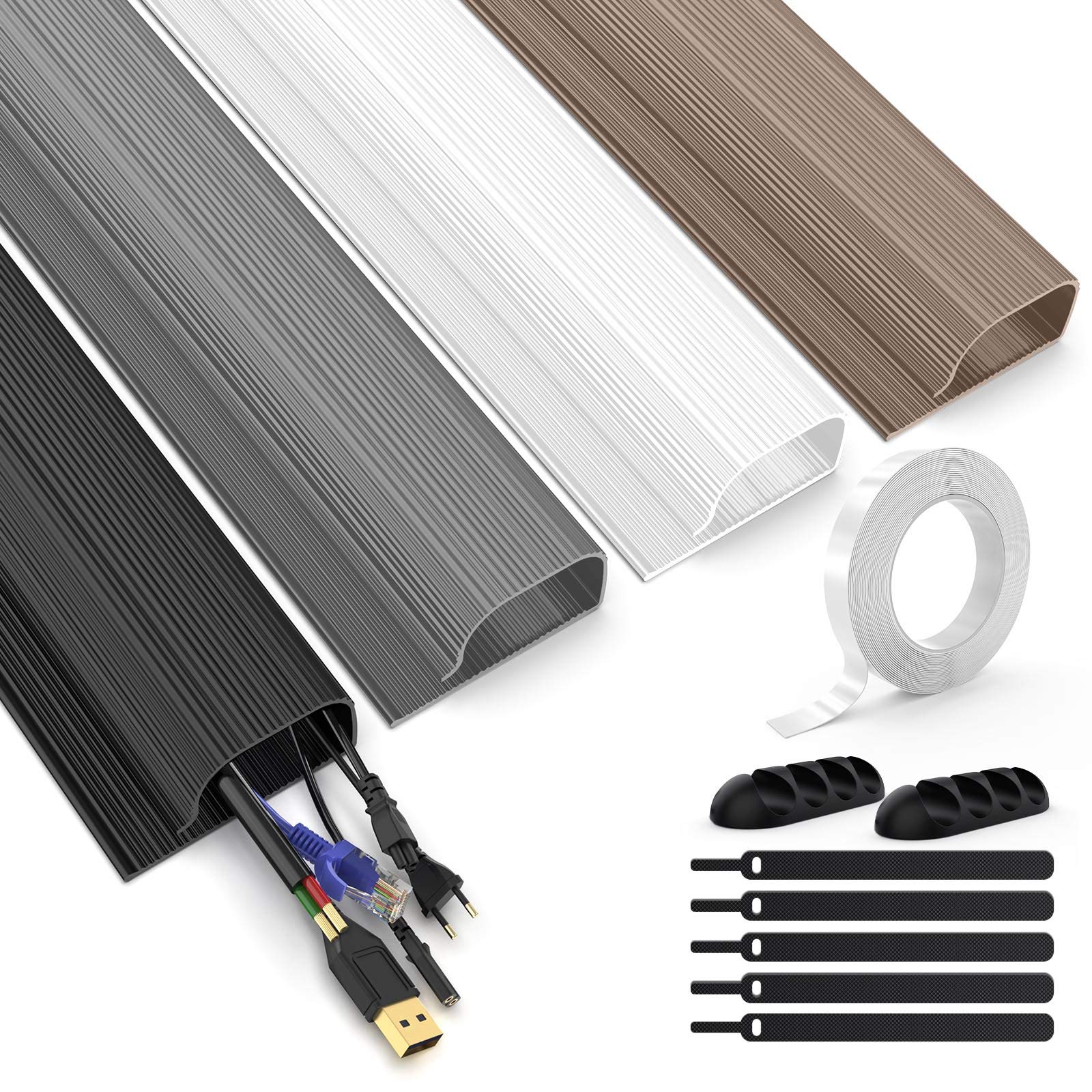 Cable Management J Channel Cable Raceway, Delamu Under Desk Cord