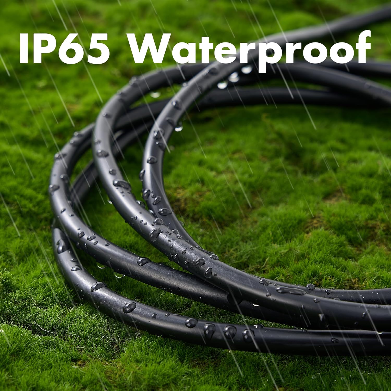 12 Ft Black Outdoor Extension Cord, 16 Gauge Heavy Duty Power Cord image 4