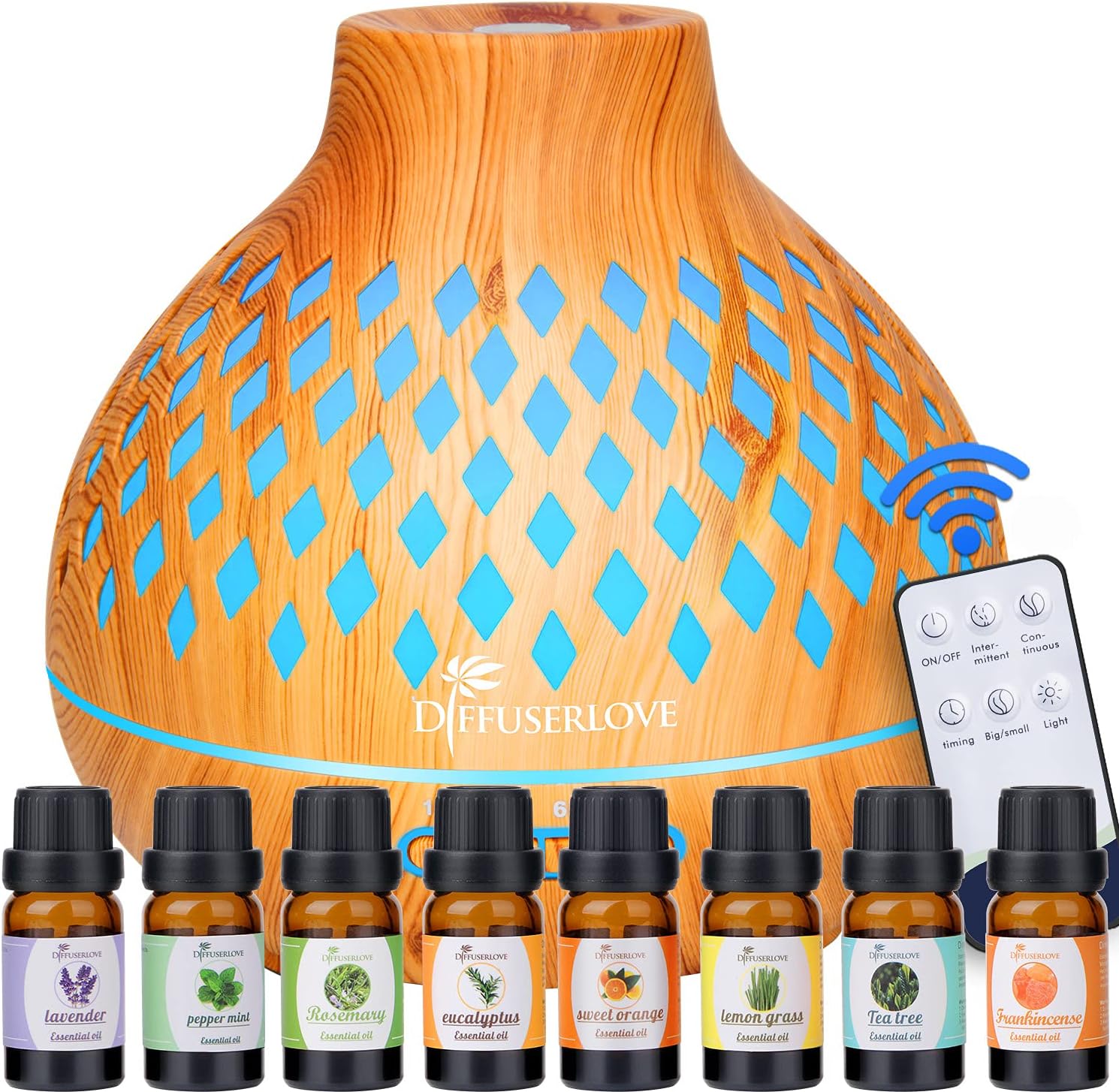 Diffuserlove Essential Oil Diffuser Remote Control Diffuser 400ML