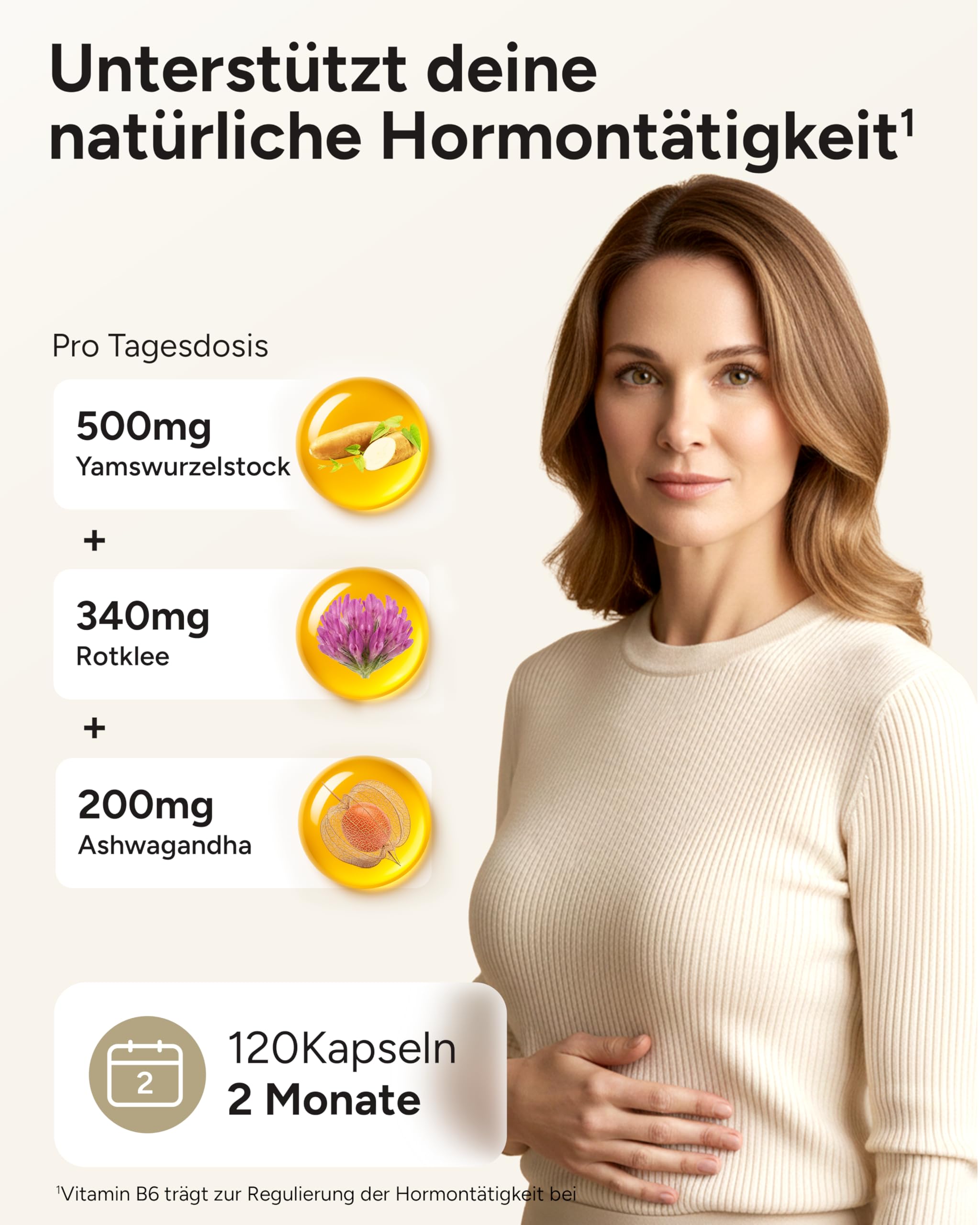 12fach Meno Komplex Wechseljahre Kapseln - Hormon Balance Frauen mit Yamswurzel Rotklee Mönchspfeffer Ashwagandha & B6-2 Monatsvorrat