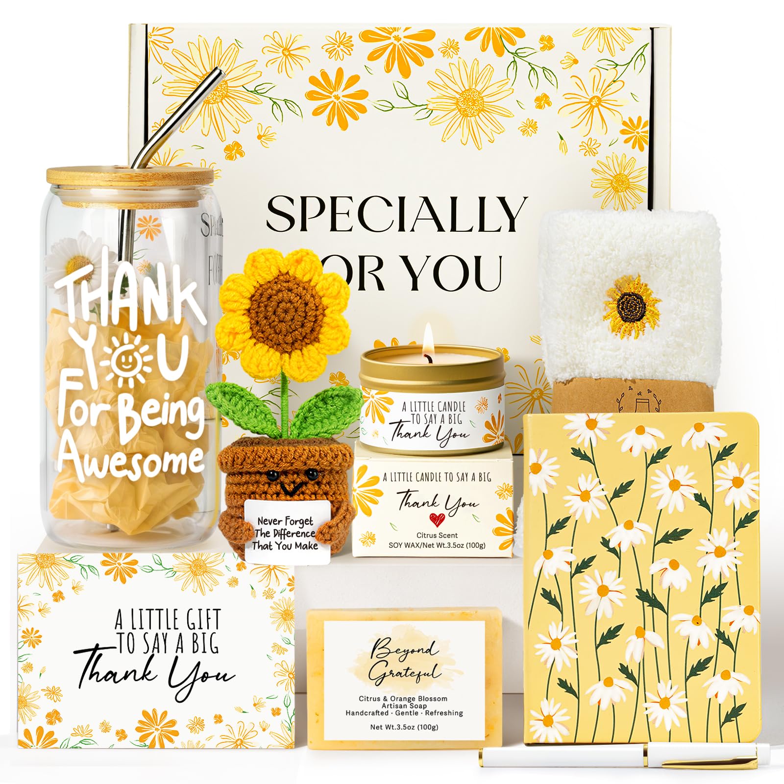 iAOVUEBY Thank You Gift Box, Yellow