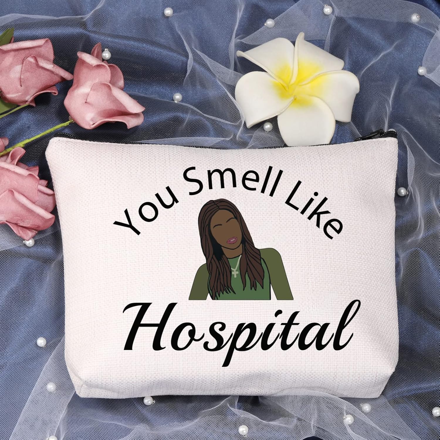 LEVLO Stars Fans Gifts You Smell Like Hospital Makeup Bags Housewives Gifts (You Smell Like Hospital) - Image 4