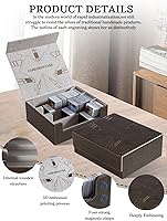 Vista 2 de Más de 1800 cajas de almacenamiento de tarjetas, caja de tarjetas de intercambio con cierre magnético, caja de tarjetas de cuero sintético, caja