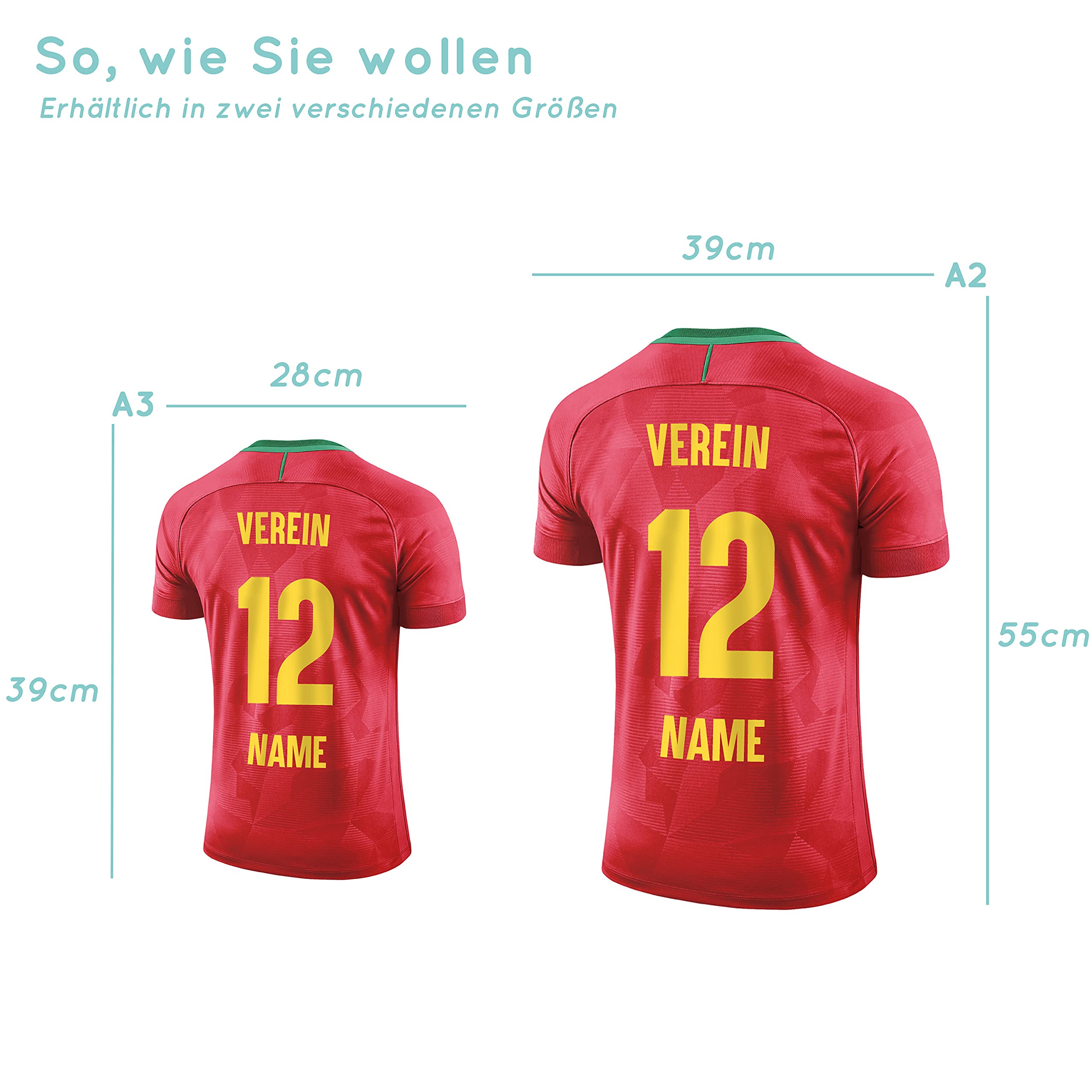 Elbeffekt Trikotlampe für Portugal Fans aus Holz - personalisierbares Geschenk - schenke Dein individuellen Portugal Fanartikel aus Echtholz