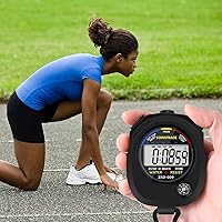 Vista 6 de Cronómetros para entrenadores cronómetro impermeable, cronómetro digital, cronómetro deportivo, temporizador de intervalos con pantalla grande