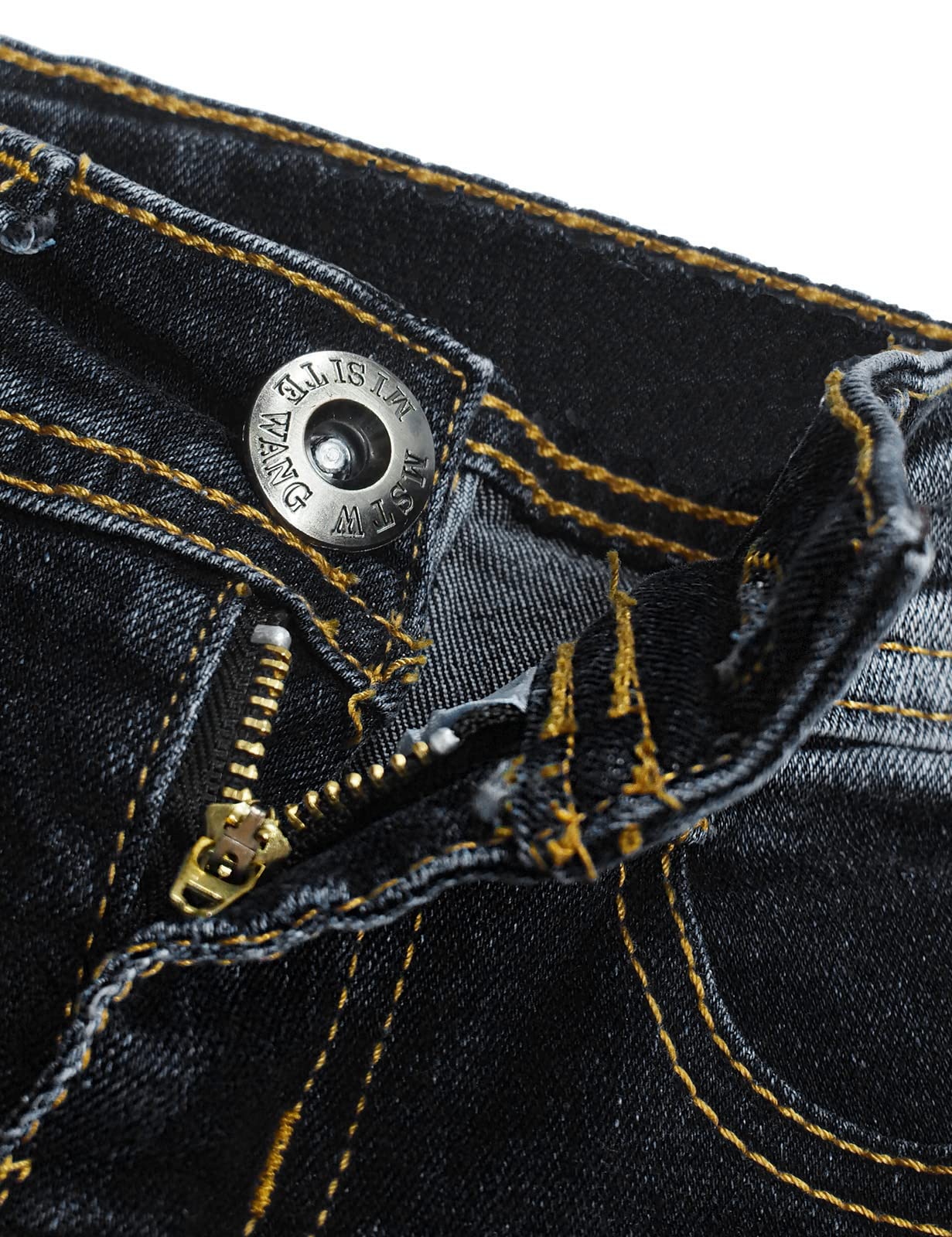 KIDSCOOL SPACE Jeans pour bébés Filles avec Bande élastique à l'intérieur d'un Pantalon en Denim déchiré