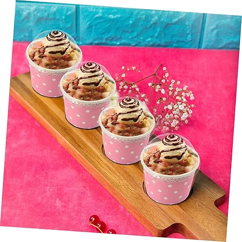 Miniatura 7 de SOLUSTRE 250 tazas de helado, tazas de pudín, tazas de papel para golosinas, tazones de sopa de papel, recipientes desechables para pasteles con