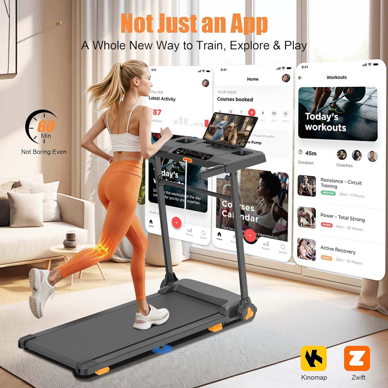 BARWING Foldable Incline Walking Pad 3.0/3.5 HP Treadmills for Home, 7.5/8.5 MPH Under Desk Treadmill with Handles, Foldable Treadmill with Quiet Brushless, 330 LBS Weight Capacity