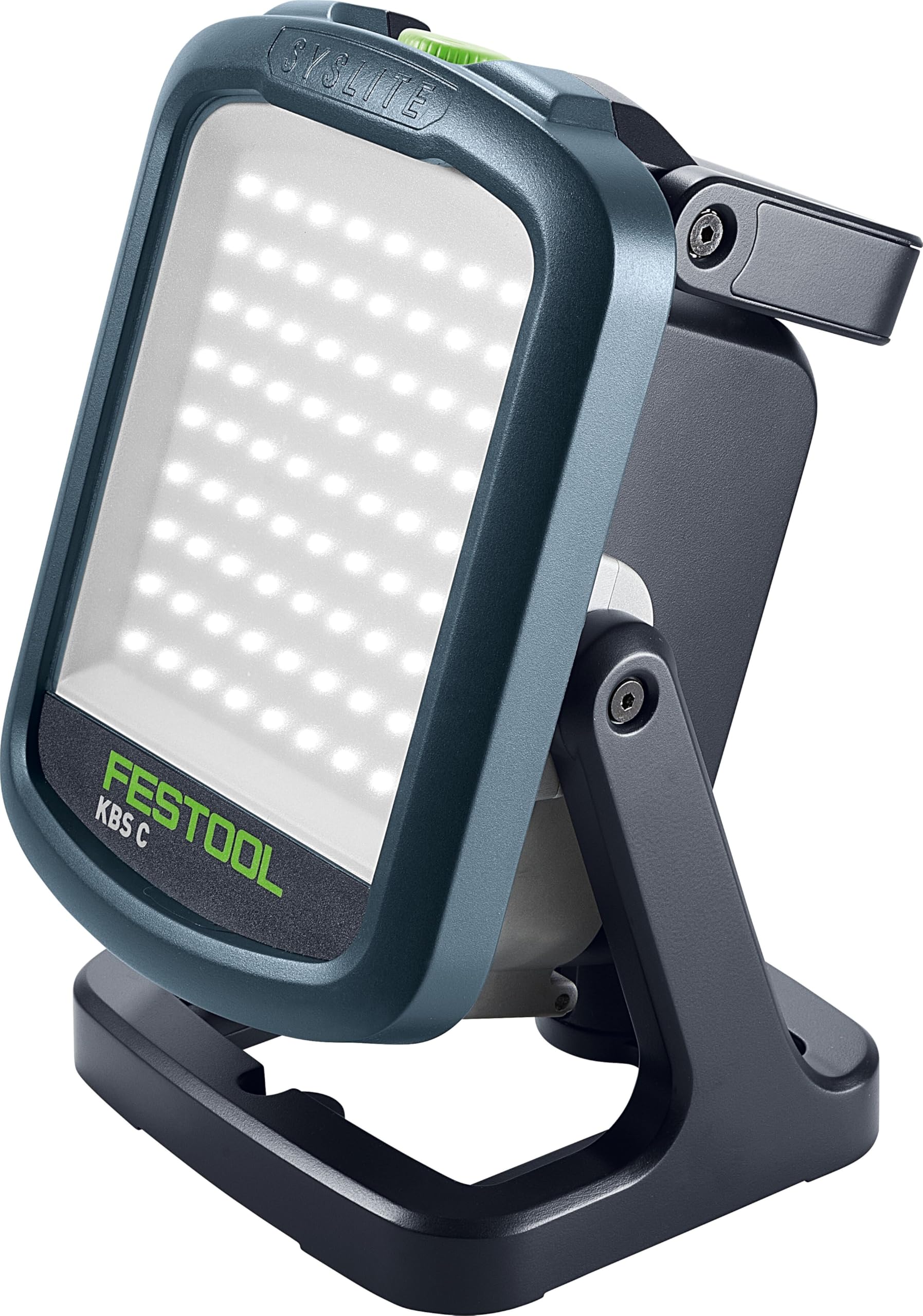 Festool Akku Baustrahler LED Syslite KBS C - 5000lm Arbeitsleuchte | Dimmbare 5000 Lumen LED Leuchte mit Magnetbefestigung, IP54 Staubschutz & Spritzwasserschutz, Stativ-Kompatibel