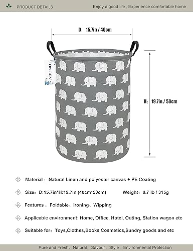 Miniatura 2 de Cesta de lavandería redonda impermeable, cesta de almacenamiento plegable, cestas de lavandería con asa, cesta de regalo, adecuada para habitación